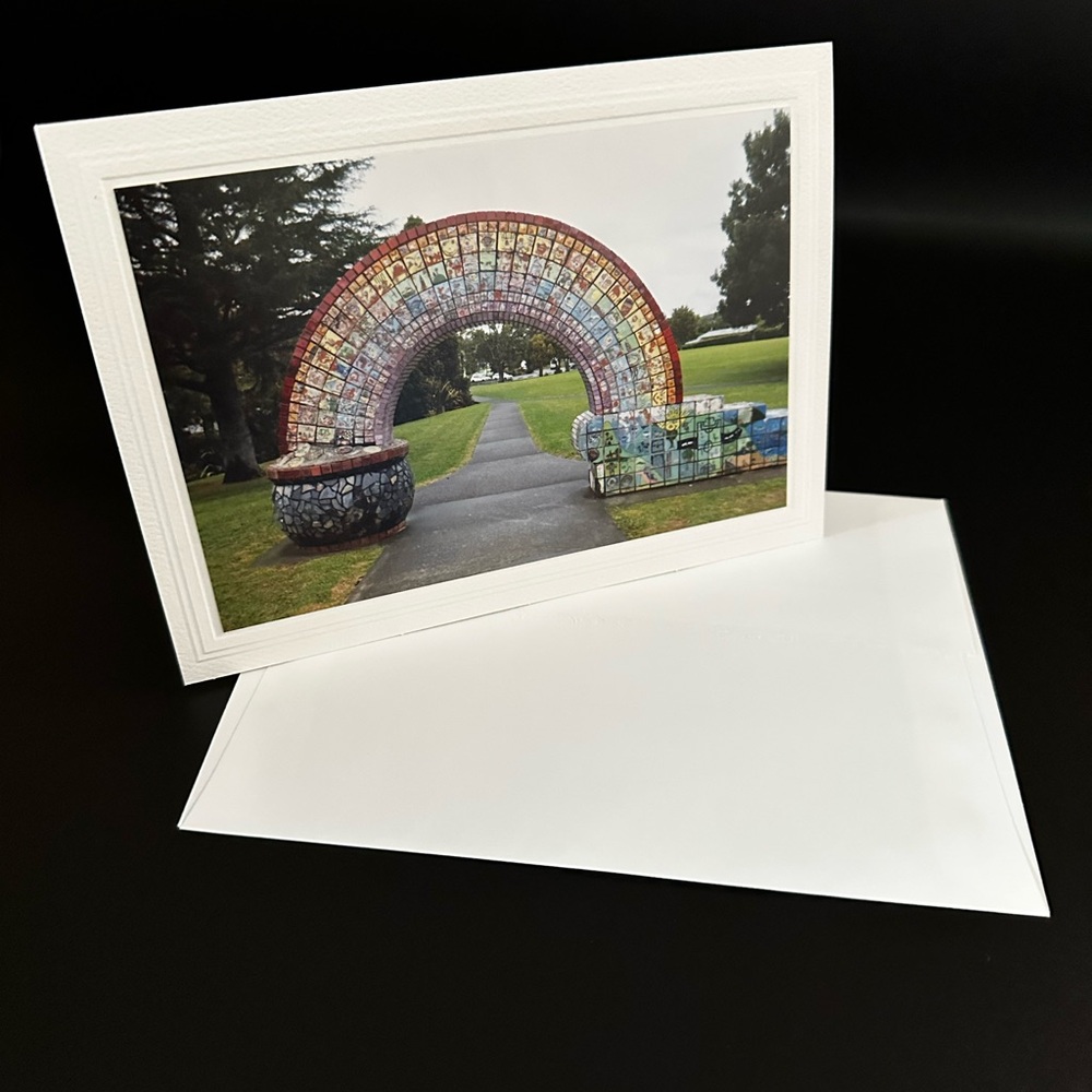 READY MADE GIFT! Set of 6 Colorful Photo Mosaic Art Cards—5 by 7, Blank Inside - Picture 5 of 8